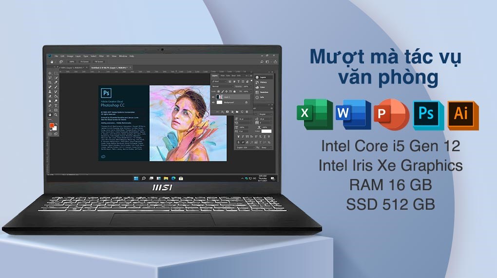 Laptop MSI Modern 14 C12MO i5 1235U/16GB/512GB/Win11 (660VN)
