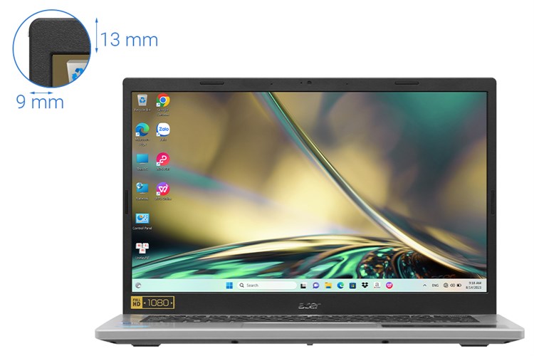 Laptop Acer Aspire 3 A314 36M 391A i3 N305/8GB/512GB/Win11 (NX.KDMSV.002) Màu Bạc