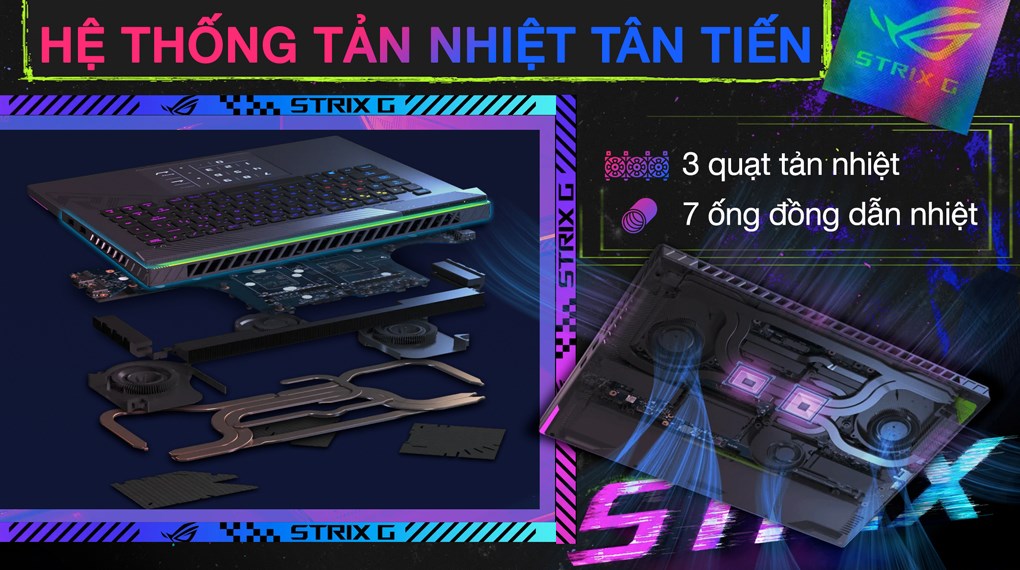 Laptop Asus Gaming ROG Strix G16 G614JV i7 13650HX/16GB/512GB/8GB RTX4060/240Hz/Balo/Win11 (N4455W)