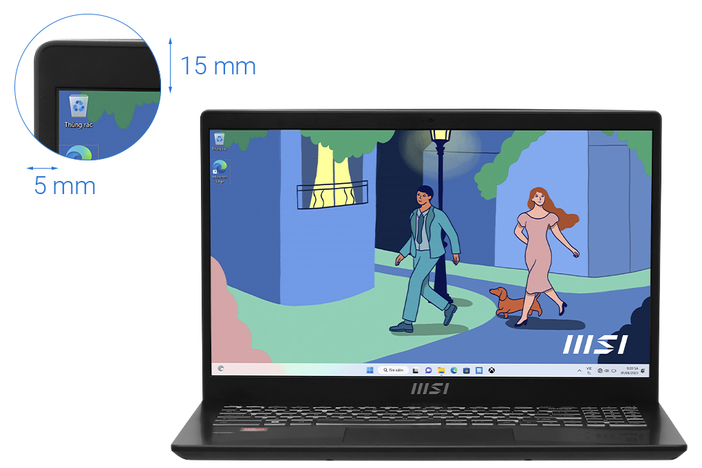 Laptop MSI Modern 15 B7M R7 7730U/16GB/512GB/Win11 (238VN) Màu Đen