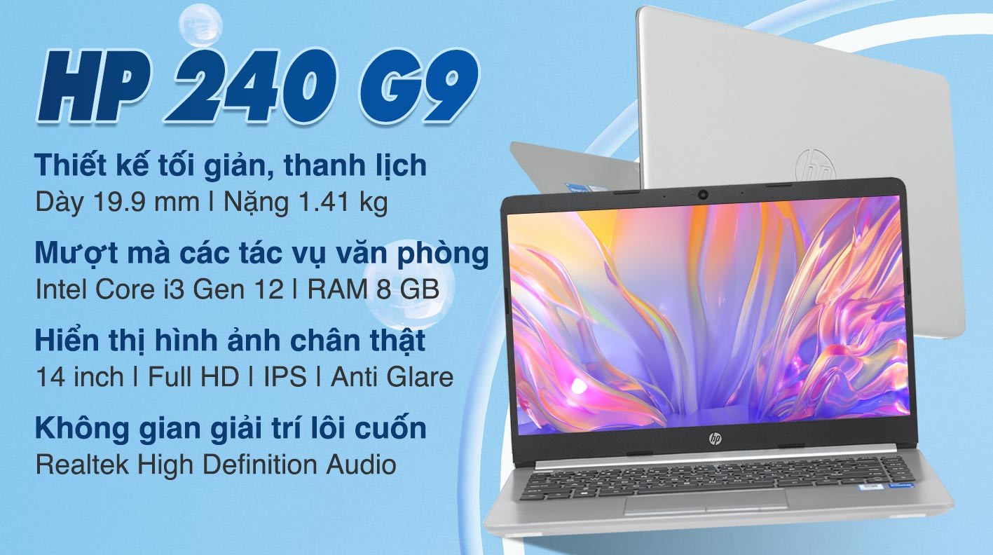 Laptop HP 240 G9 i3 1215U/8GB/256GB/Win11 (6L1X7PA) hover