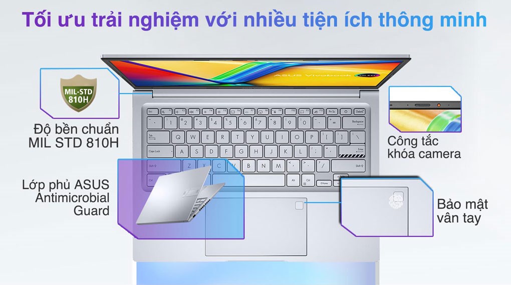 Laptop Asus Vivobook 14X OLED K3405VC - KM006W (i5 13500H, 16GB, 512GB, RTX 3050 4GB, 2.8K OLED 90 Hz, Win11)