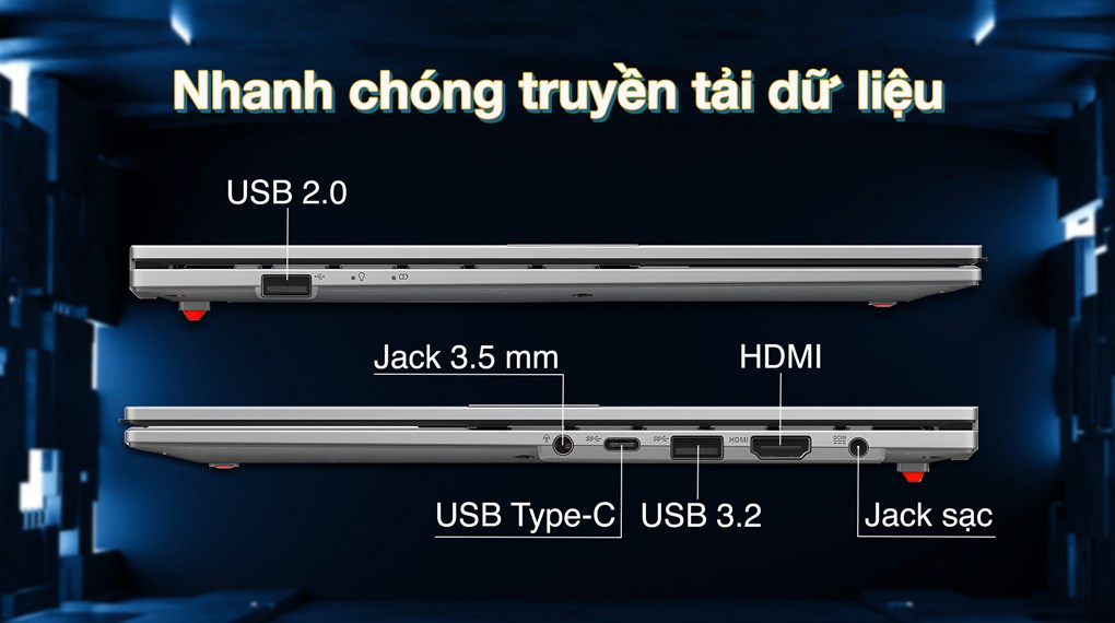 Laptop Asus Vivobook Go 15 E1504FA - NJ776W (R5 7520U, 16GB, 512GB, Full HD, Win11)