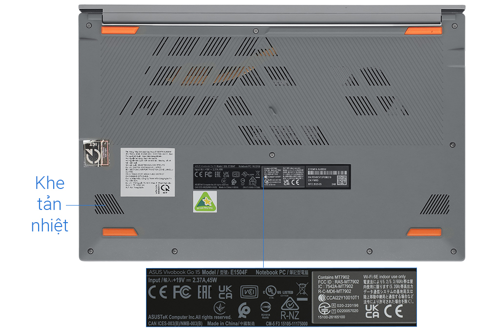 Laptop Asus Vivobook Go 15 E1504FA - NJ776W (R5 7520U, 16GB, 512GB, Full HD, Win11) Màu Bạc