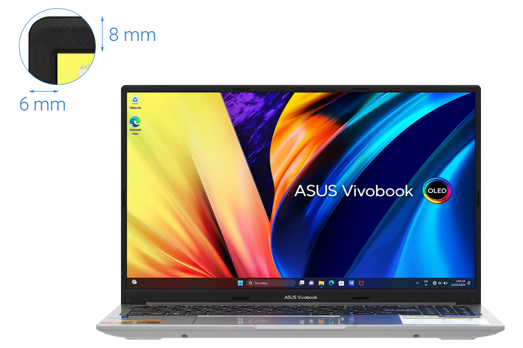 Laptop Asus Vivobook 15 OLED A1505ZA i5 12500H/16GB/512GB/Win11 (L1337W) Màu Bạc