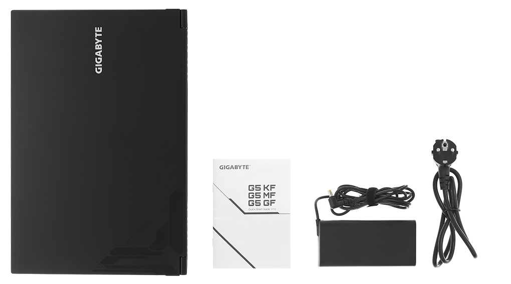 Bộ sản phẩm gồm: Thùng máy, Sạc Laptop Gigabyte ( 150W ), Sách hướng dẫn