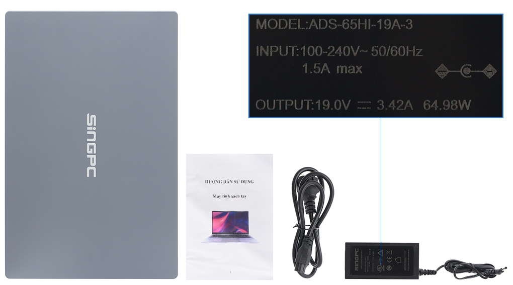 Bộ sản phẩm gồm: Sách hướng dẫn, Thùng máy, Adapter sạc ( 65W )
