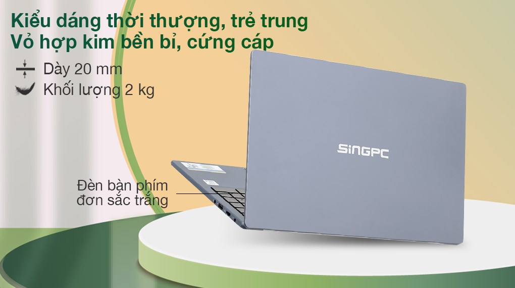 Laptop SingPC M16 i7 1065G7/8GB/512GB/2GB MX330/Win11 Pro (M16i7108M5-W)