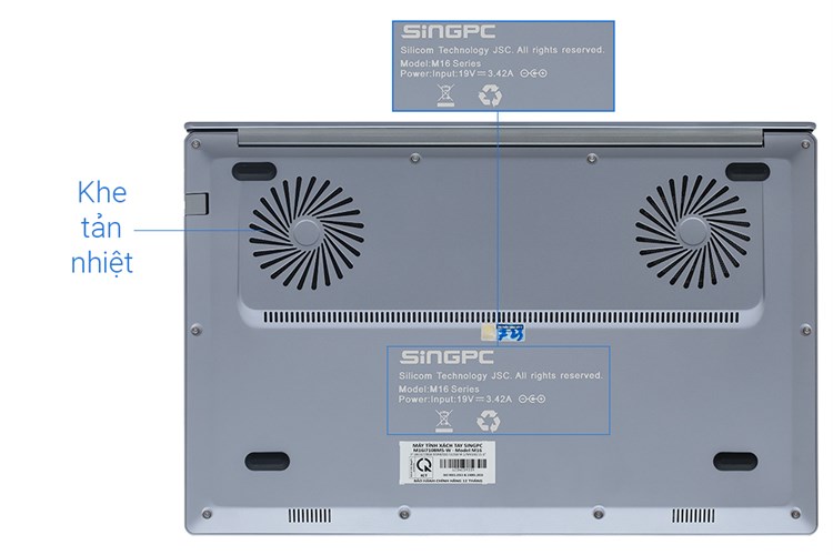 Laptop SingPC M16 i7 1065G7/8GB/512GB/2GB MX330/Win11 Pro (M16i7108M5-W) Màu Xám