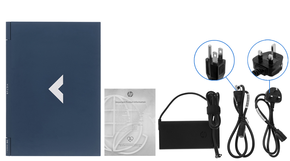 Bộ sản phẩm gồm: Thùng máy, Sạc Laptop HP ( 200W ), Sách hướng dẫn