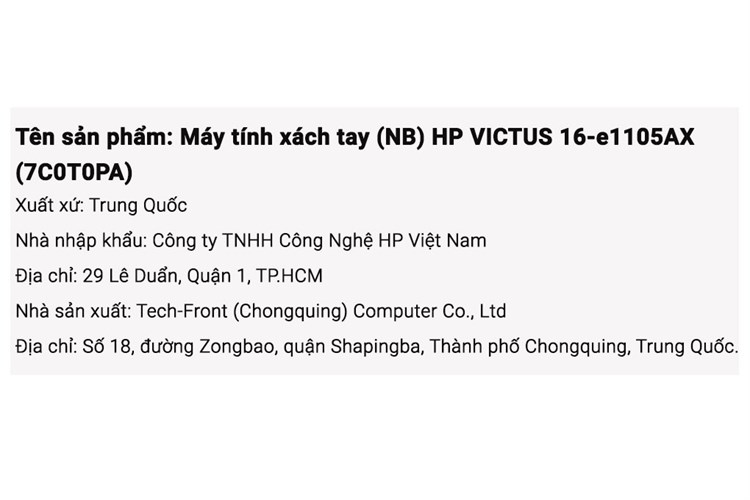 Laptop HP Gaming VICTUS 16 e1105AX R5 6600H/16GB/512GB/4GB RTX3050Ti/144Hz/Win11 (7C0T0PA) Màu Xanh