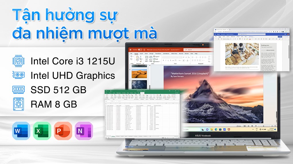 Hình ảnh Laptop Asus Vivobook 15 X1504ZA i3 1215U/8GB/512GB/Win11 (NJ102W)