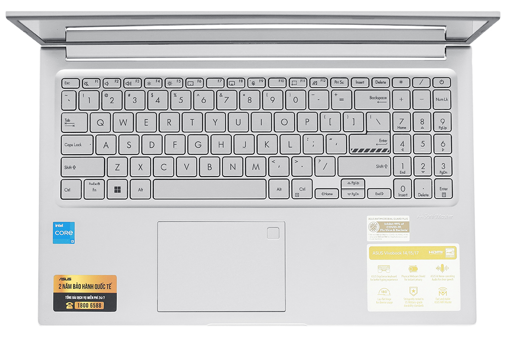 Laptop Asus Vivobook 15 X1504ZA - NJ102W (i3 1215U, 8GB, 512GB, Full HD, Win11) Màu Bạc