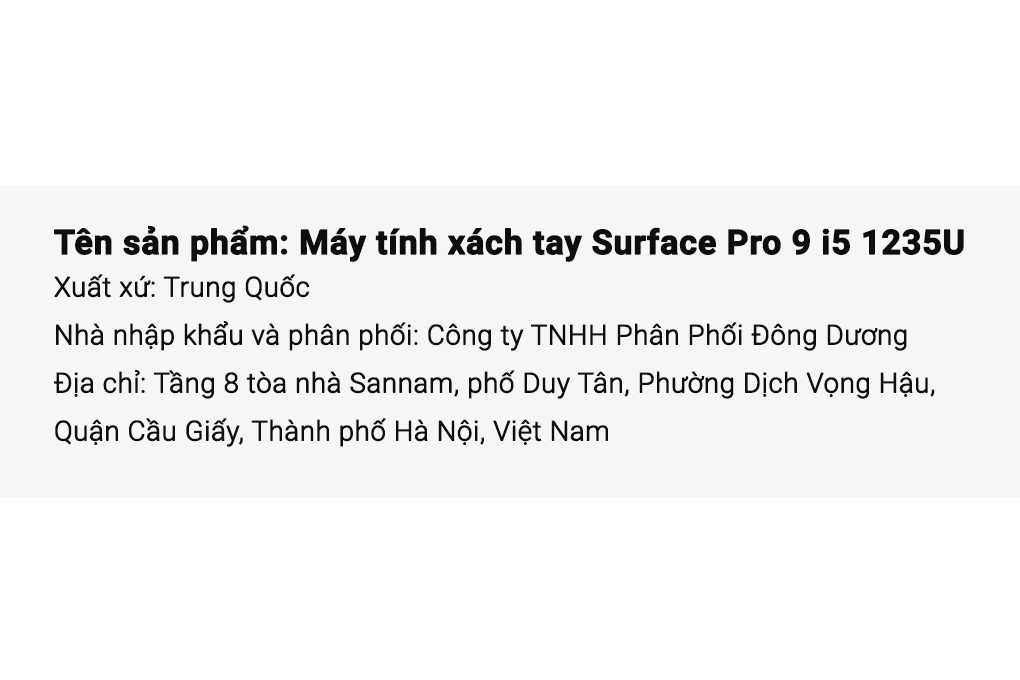 Laptop Surface Pro 9 i5 1235U/8GB/128GB/Touch/120Hz/Win11 Màu Bạc