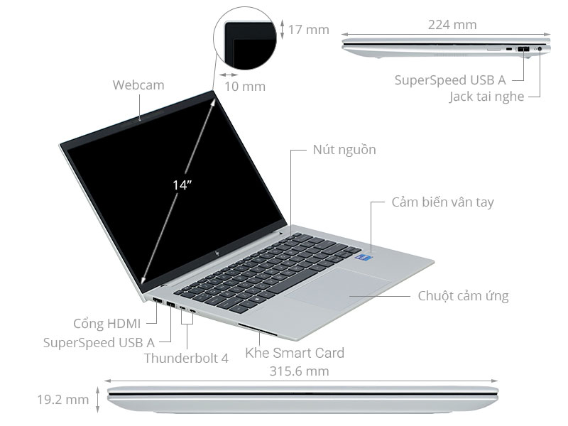 HP EliteBook 840 G9 i7 1260P/16GB/512GB/Win11 Pro (76T77PA)