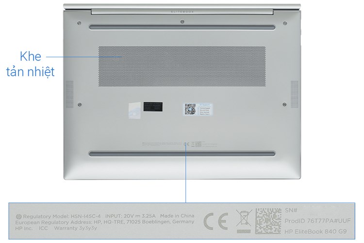 Laptop HP EliteBook 840 G9 i7 1260P/16GB/512GB/Win11 Pro (76T77PA) Màu Bạc