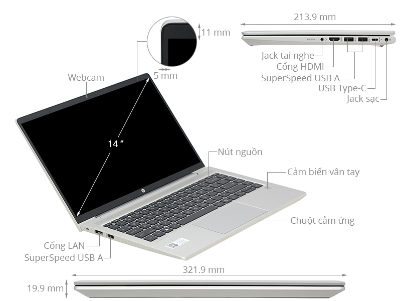 HP ProBook 445 G10 R5 7530U/8GB/256GB/Win11 (878T1PA)