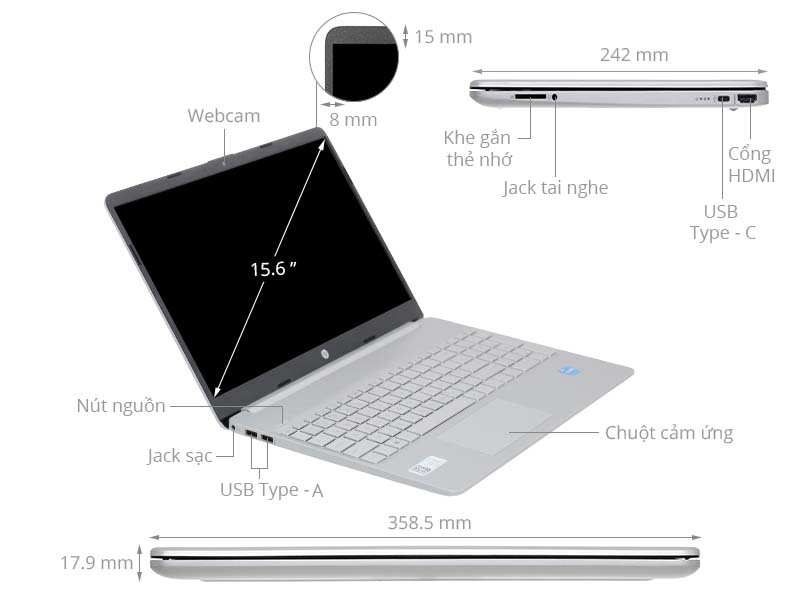 HP 15s fq5229TU i3 1215U/8GB/512GB/Win11 (8U237PA)