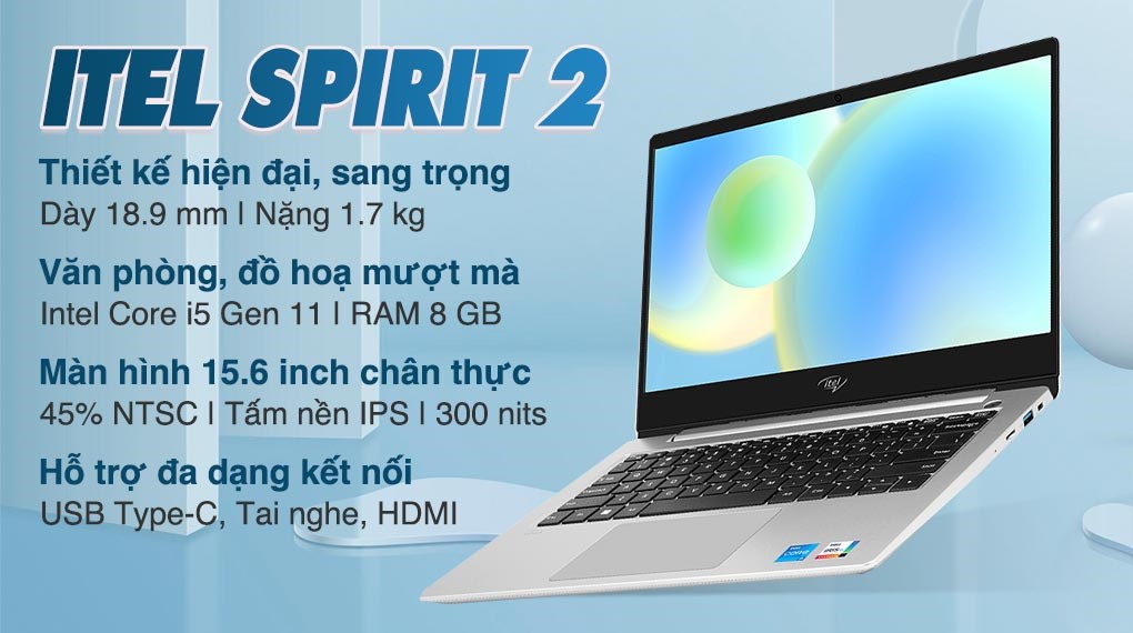 Laptop Itel Spirit 2 i5 1155G7/8GB/512GB/Win11 (71006300203) hover