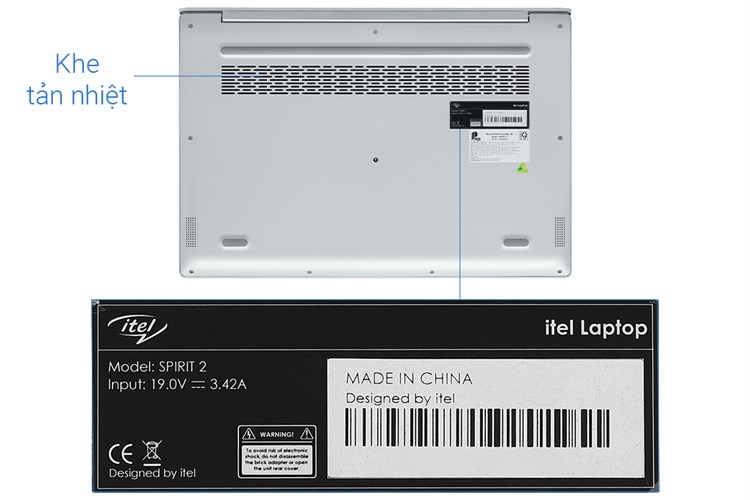 Laptop Itel Spirit 2 i5 1155G7/8GB/512GB/Win11 (71006300203) Màu Bạc