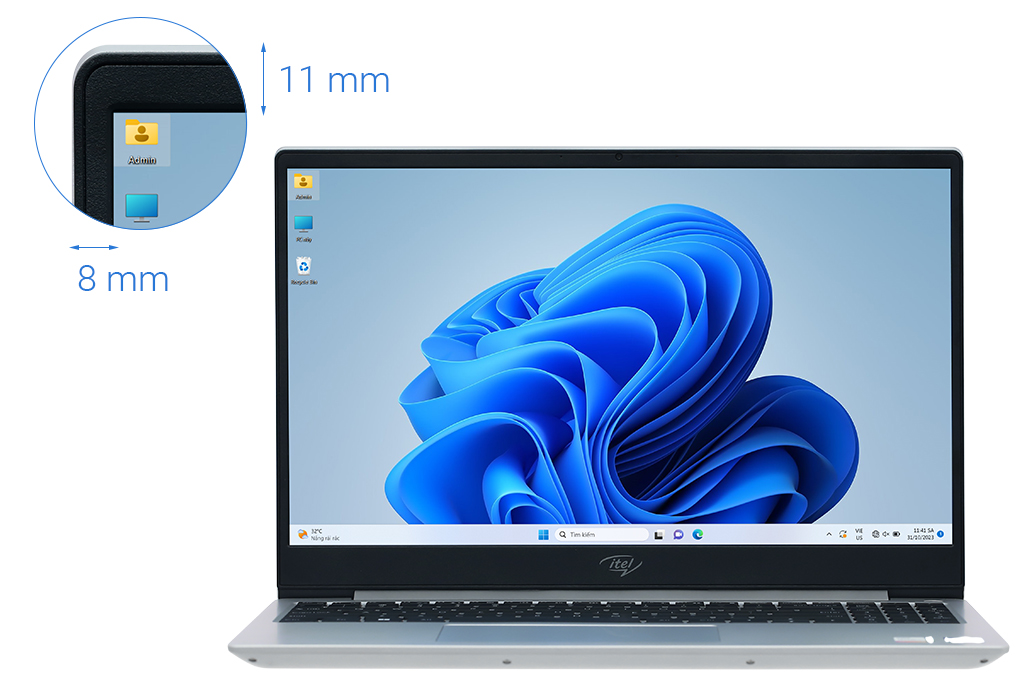 Laptop Itel Spirit 2 i5 1155G7/8GB/512GB/Win11 (71006300203) - 3