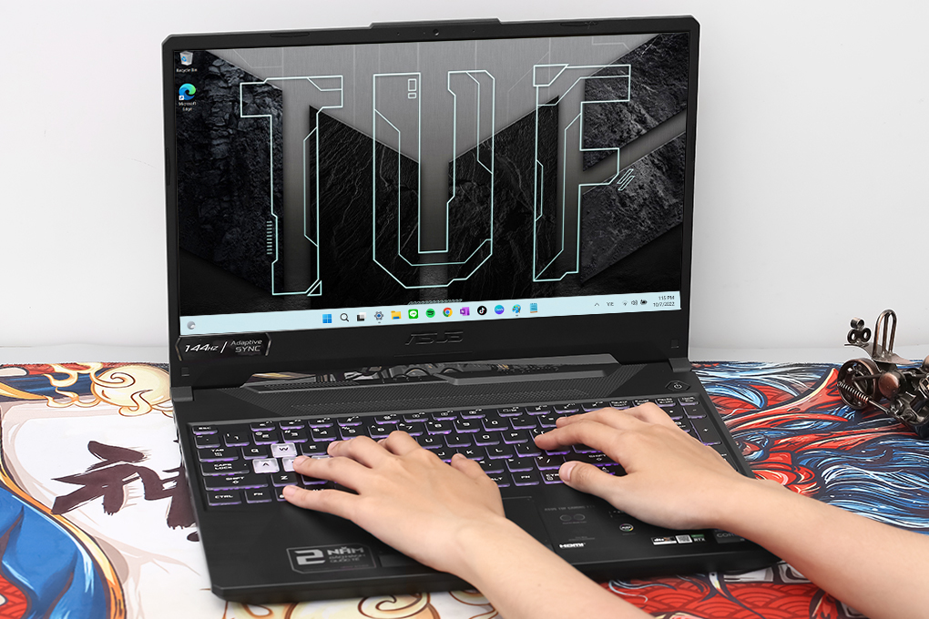 Laptop Asus TUF Gaming F15 FX506HE i7 11800H/16GB/512GB/4GB RTX3050Ti/144Hz/Win11 (HN378W) Màu Đen