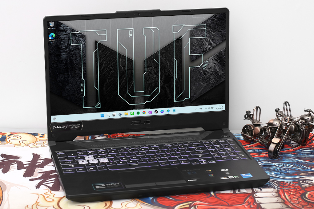 Laptop Asus TUF Gaming F15 FX506HE i7 11800H/16GB/512GB/4GB RTX3050Ti/144Hz/Win11 (HN378W) Màu Đen