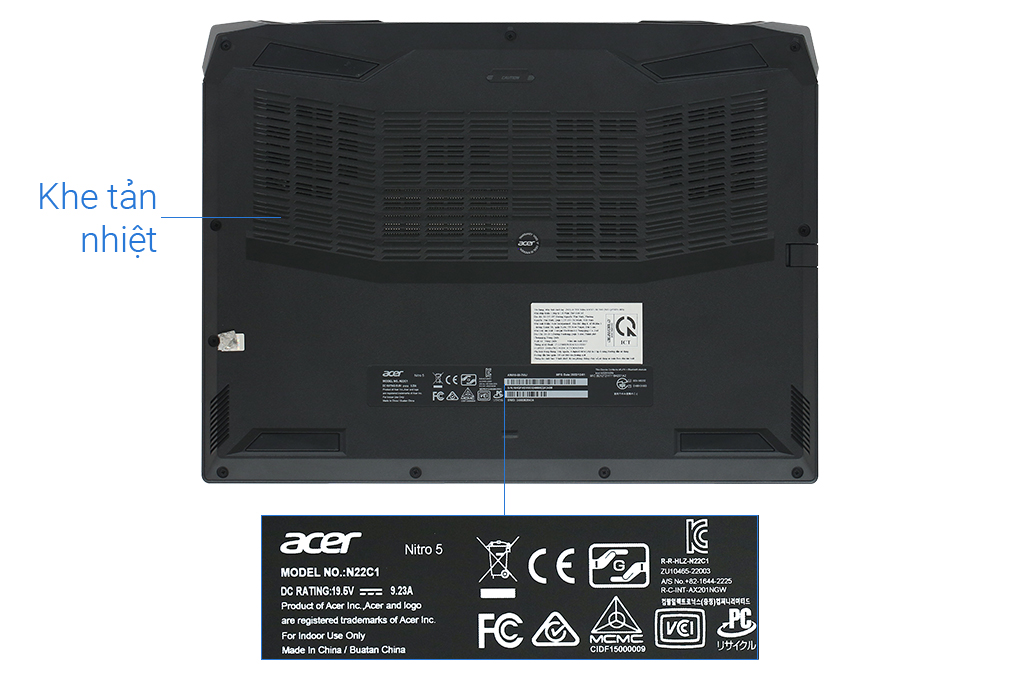 Laptop Acer Gaming Nitro 5 Tiger AN515 58 769J i7 12700H/8GB/512GB/4GB RTX3050/144Hz/Win11 (NH.QFHSV.003) Màu Đen