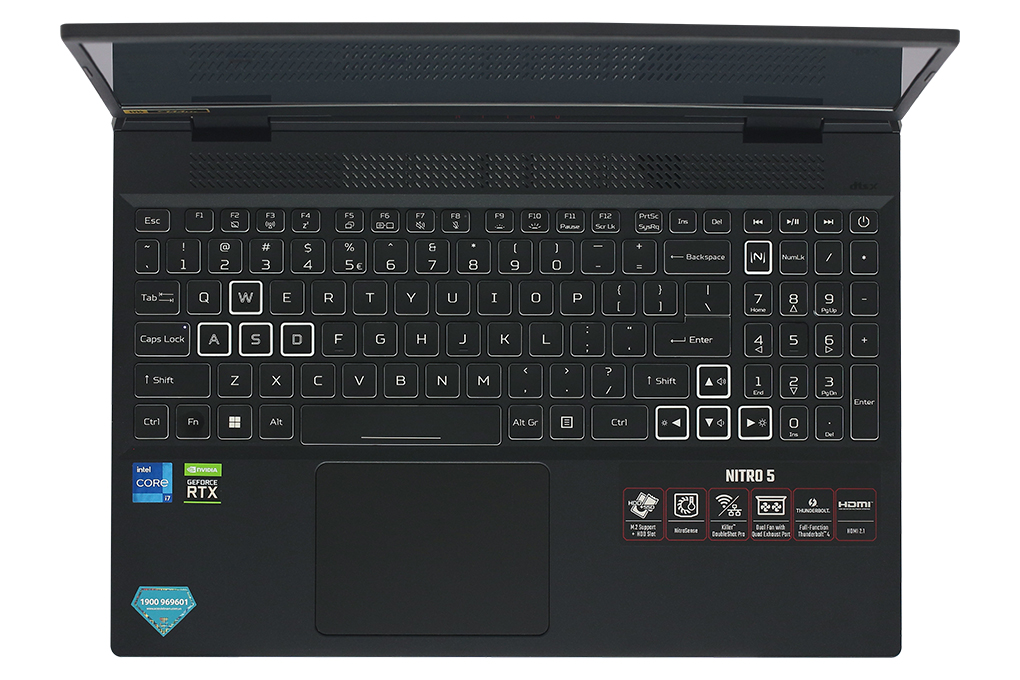 Laptop Acer Gaming Nitro 5 Tiger AN515 58 769J i7 12700H/8GB/512GB/4GB RTX3050/144Hz/Win11 (NH.QFHSV.003) Màu Đen