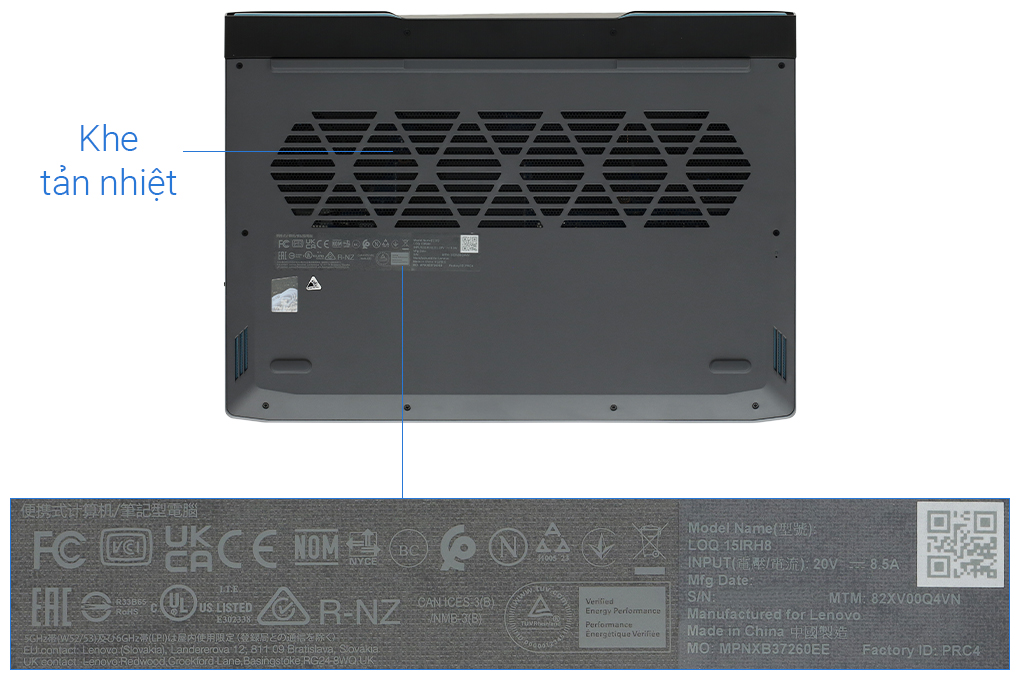 Laptop Lenovo LOQ Gaming 15IRH8 i5 13420H/16GB/512GB/6GB RTX4050/144Hz/Win11 (82XV00Q4VN) - 12