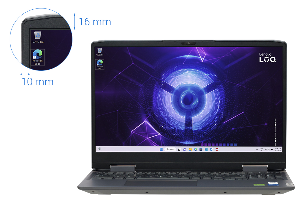 Laptop Lenovo LOQ Gaming 15IRH8 i5 13420H/16GB/512GB/6GB RTX4050/144Hz/Win11 (82XV00Q4VN) - 2