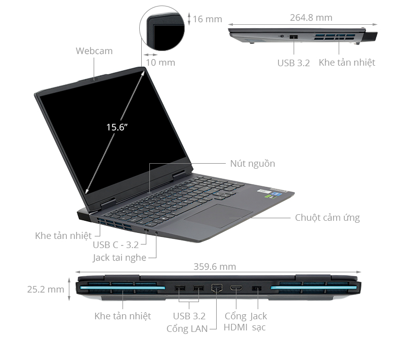 Lenovo LOQ Gaming 15IRH8 i7 13620H/16GB/512GB/6GB RTX4050/144Hz/Win11 (82XV00QXVN)