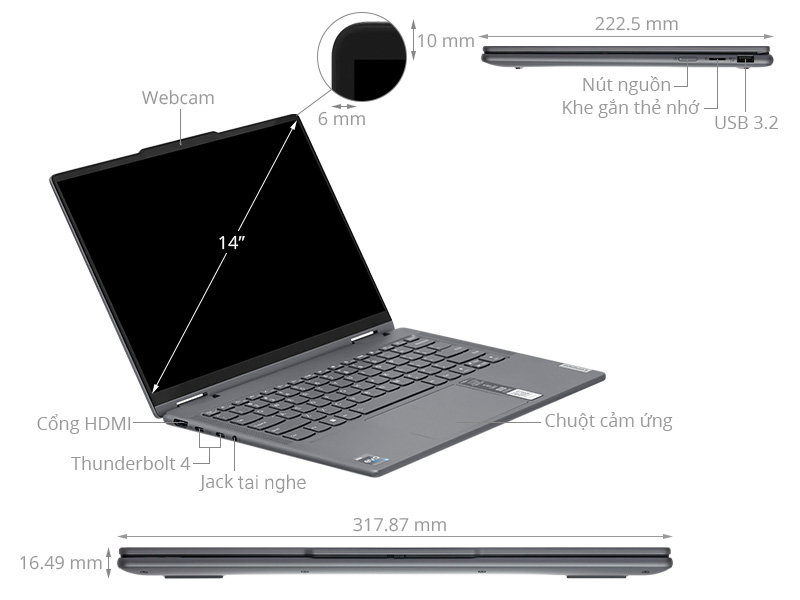 Lenovo Yoga 7 14IRL8 i5 1340P/16GB/512GB/Touch/Pen/OfficeHS/Win11 (82YL006AVN)