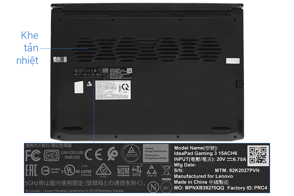 Laptop Lenovo Ideapad Gaming 3 15ACH6 R5 5500H/16GB/512GB/4GB RTX2050/144Hz/Win11 (82K2027PVN) - 11