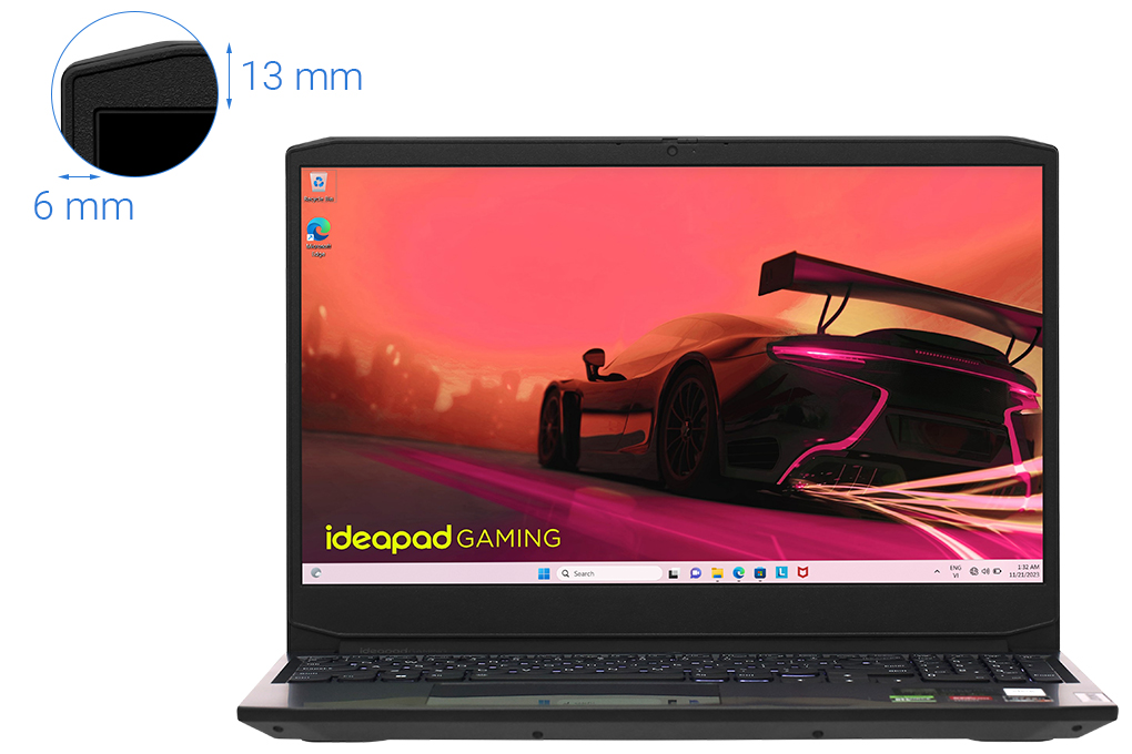 Laptop Lenovo Ideapad Gaming 3 15ACH6 R5 5500H/16GB/512GB/4GB RTX2050/144Hz/Win11 (82K2027PVN) - 3