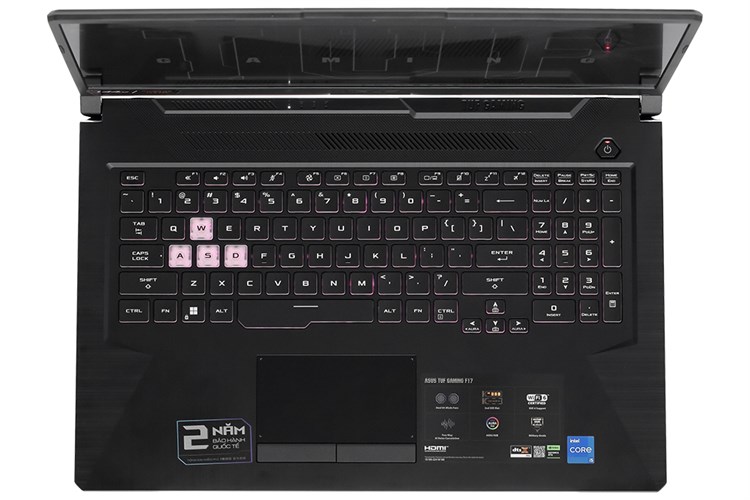 Laptop Asus TUF Gaming F17 FX706HF i5 11400H/16GB/512GB/4GB RTX2050/144Hz/Win11 (HX390W) Màu Đen