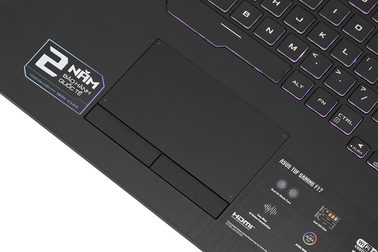 Laptop Asus TUF Gaming F17 FX706HF i5 11400H/16GB/512GB/4GB RTX2050/144Hz/Win11 (HX390W) Màu Đen