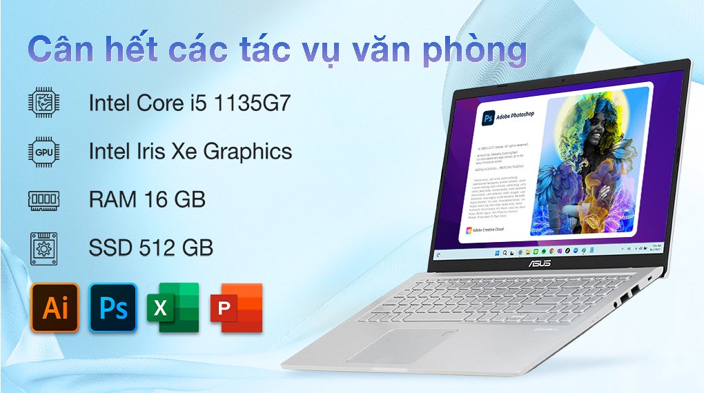 Laptop Asus Vivobook X515EA i5 1135G7/16GB/512GB/Chuột/Win11 (EJ4155W)
