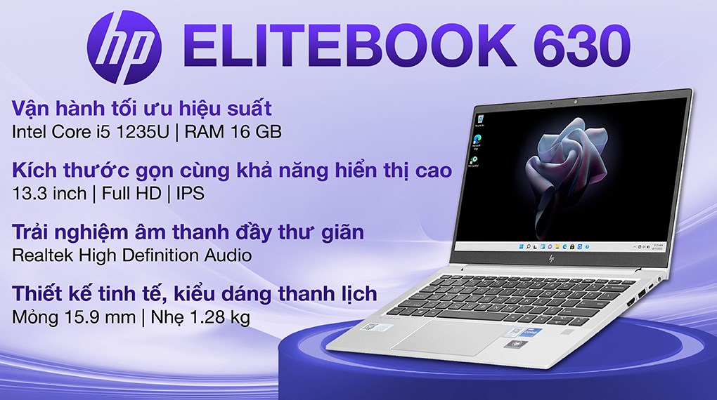 Laptop HP Elitebook 630 G9 i5 (7K9H3PA) - Chính hãng, trả góp