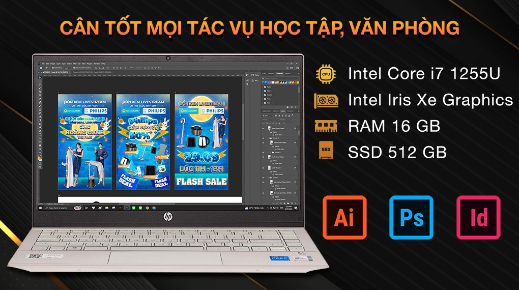 Laptop HP Pavilion 14 dv2071TU i7 1255U/16GB/512GB/Win11 (7C0W0PA)