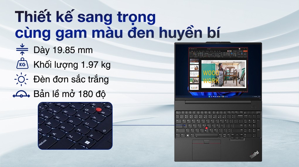 Laptop Lenovo ThinkPad E16 Gen 1 i7 1360P/16GB/512GB/Win11 (21JN006UVN)
