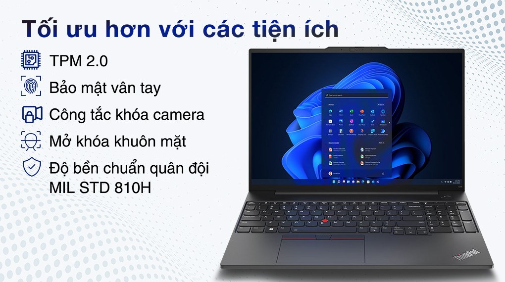 Laptop Lenovo ThinkPad E16 Gen 1 i7 1360P/16GB/512GB/Win11 (21JN006UVN)