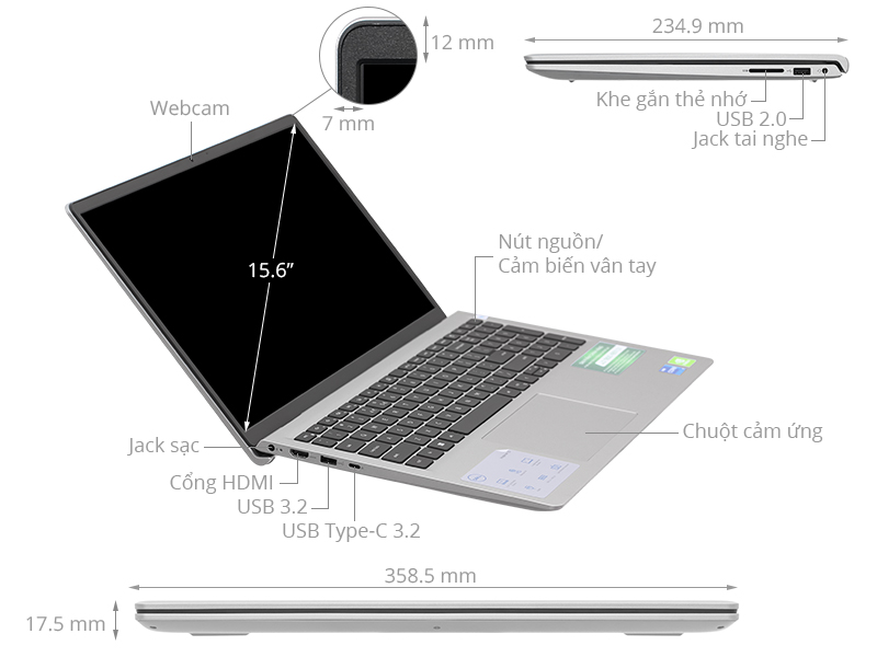 Dell Inspiron 15 3530 i7 1355U/16GB/512GB/2GB MX550/OfficeHS/Win11 (N3530I716W1)