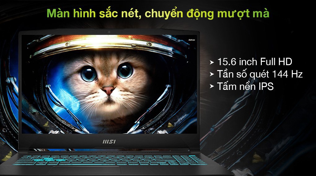 Laptop MSI Gaming Bravo 15 B7ED - 010VN (R5 7535HS, 16GB, 512GB, RX 6550M 4GB, Full HD 144Hz, Win11)
