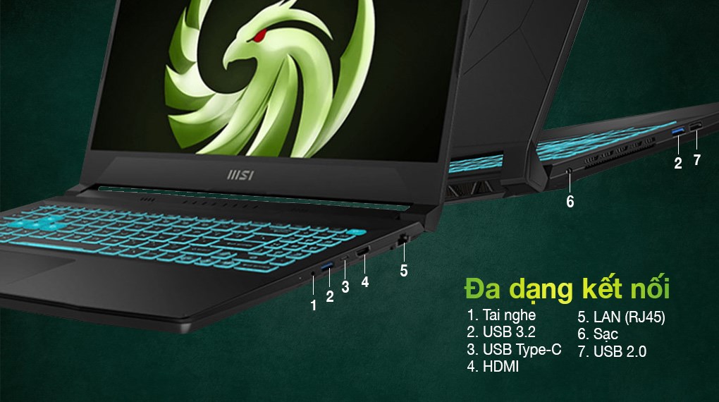 Laptop MSI Gaming Bravo 15 B7ED - 010VN (R5 7535HS, 16GB, 512GB, RX 6550M 4GB, Full HD 144Hz, Win11)