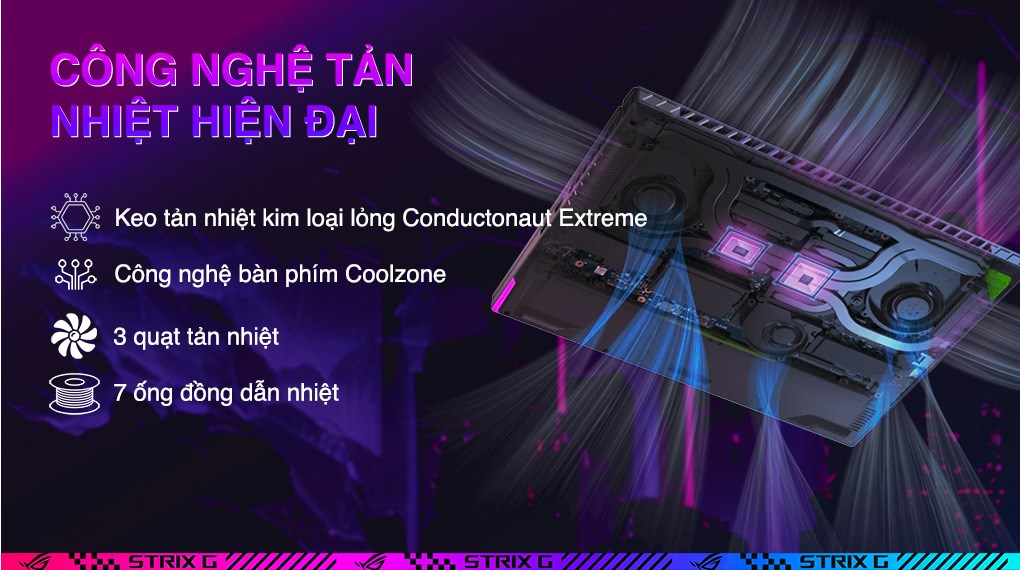 Laptop Asus Gaming ROG Strix G16 G614JV i9 13980HX/16GB/1TB/8GB RTX4060/240Hz/Balo/Win11 (N4261W)