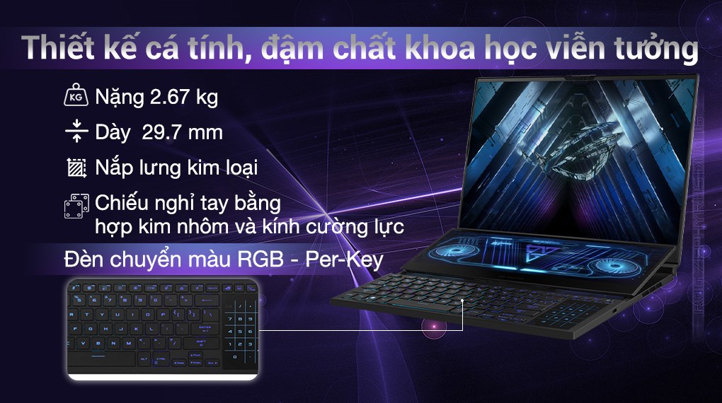 Laptop Asus Gaming ROG Zephyrus Duo 16 GX650PZ R9 (NM031W) - Chính ...