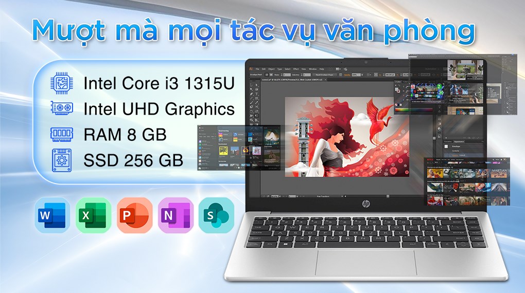 Laptop HP 240 G10 i3 1315U/8GB/256GB/Win11 (8F129PA)