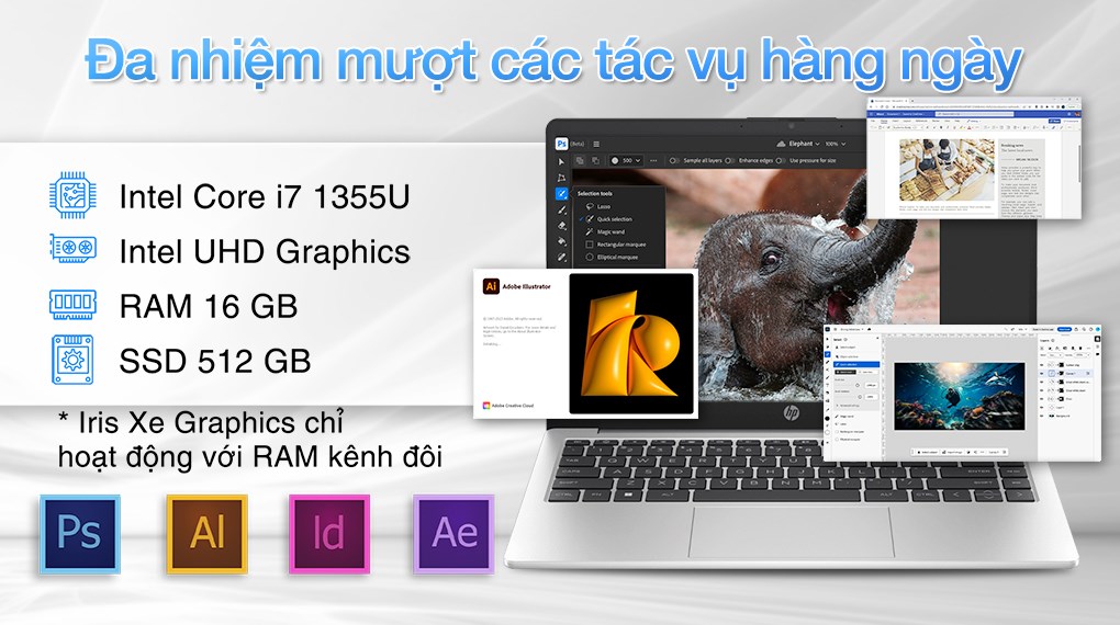 Laptop HP 240 G10 i7 1355U/16GB/512GB/Win11 (8F140PA)