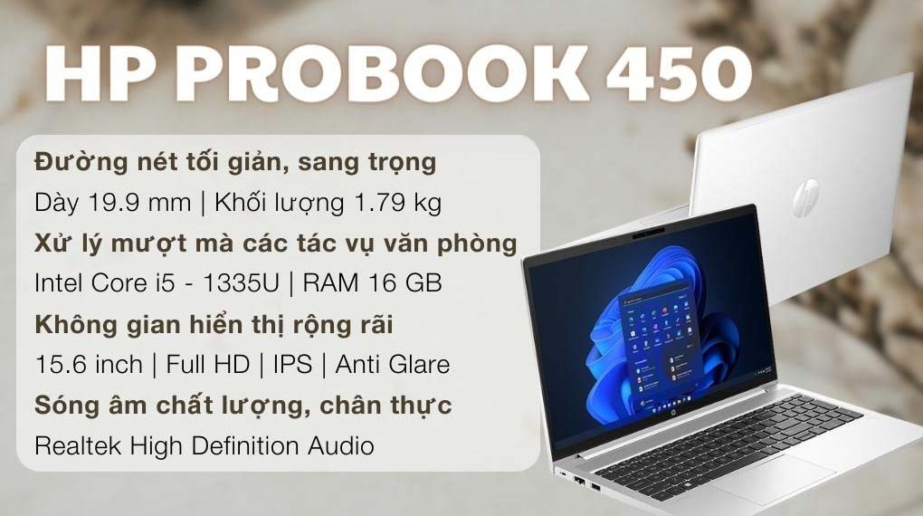 Laptop HP Probook 450 G10 i5 1335U/16GB/512GB/Win11 (873D1PA)